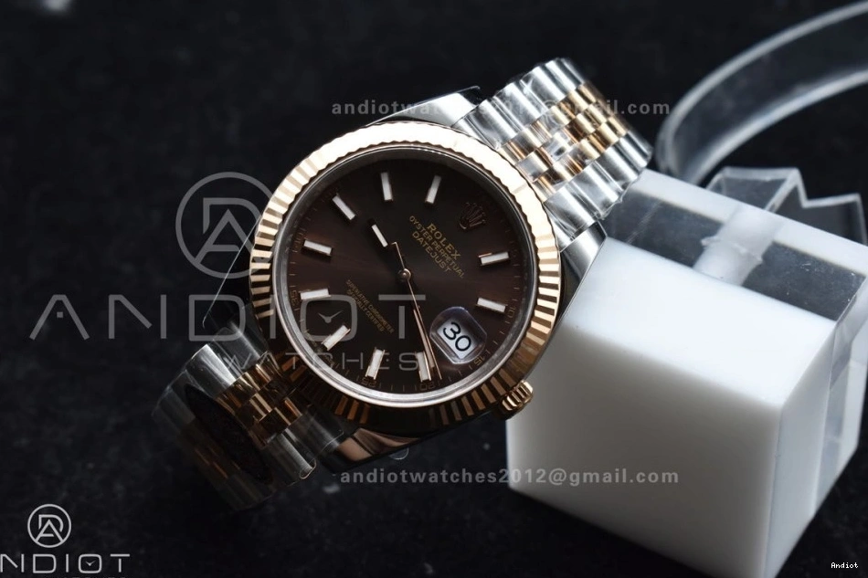 Best on RG 904L Steel Stick DateJust Edition Bracelet Brown SS Jubilee 41 1:1 Clean 126333 Dial VR3235 0601